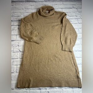 J. Crew Tan Turtleneck Sweater Dress. Size XL. Minimalism. Wear With Boots.